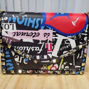 Black Graffiti Purse